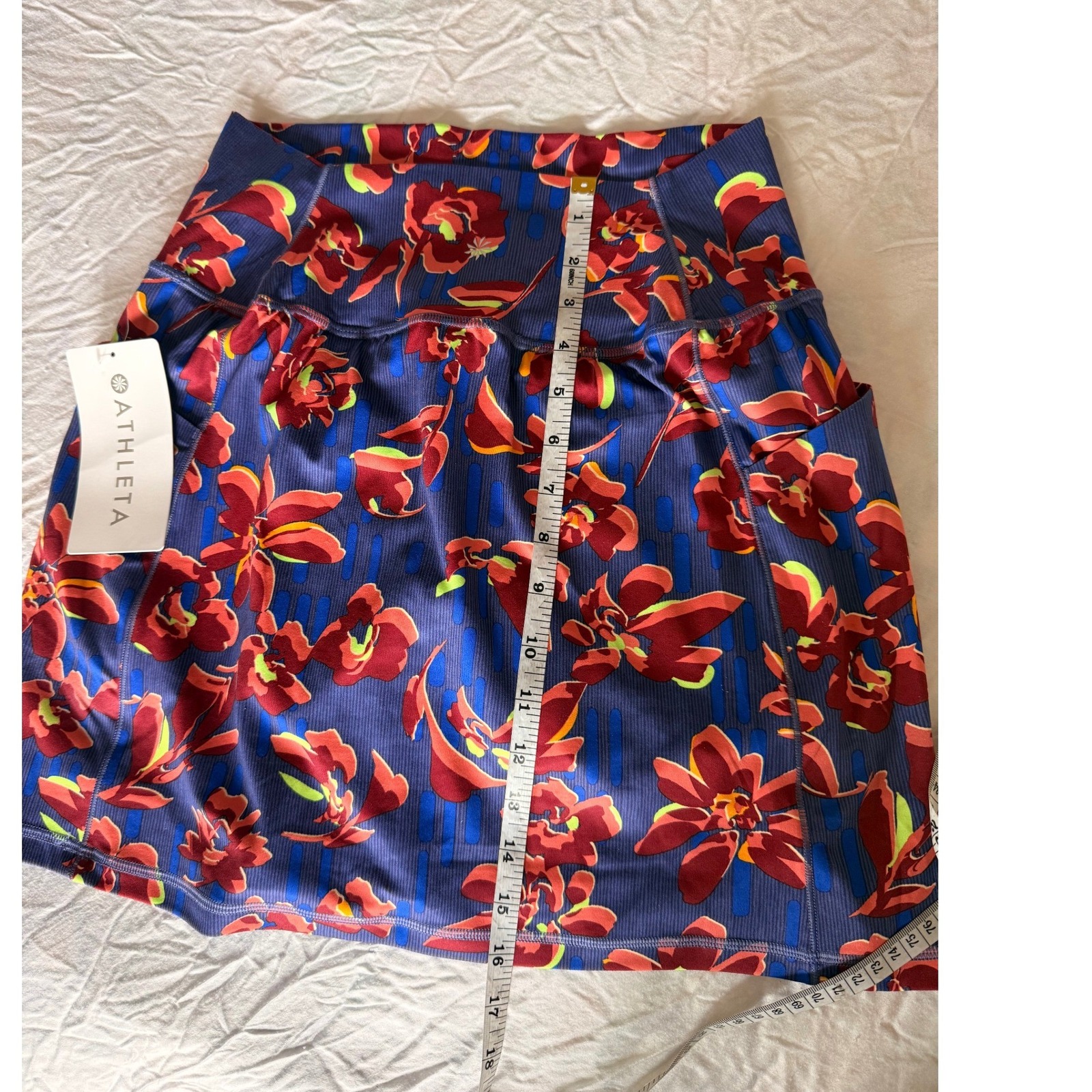 Nwt Athleta Floral Athletic Skort Salutation Activewear Skirt Pockets Womens Xs
